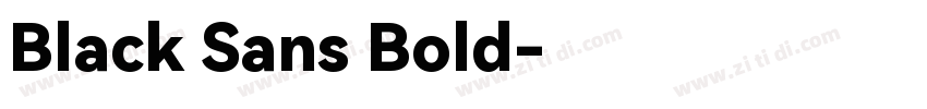 Black Sans Bold字体转换